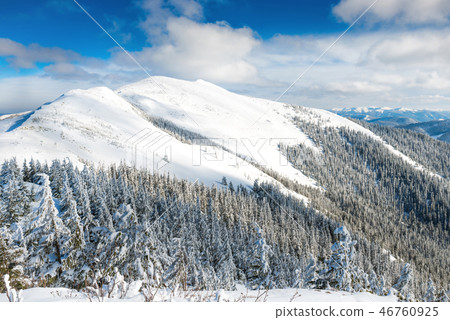 Winter landscape in mountains 46760925