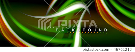 Blurred fluid colors background, abstract waves lines, mixing colours with light effects on light 46761213