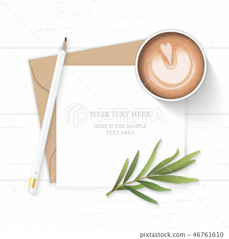Flat lay top view elegant white paper composition Flat lay top view elegant white paper composition 46761610