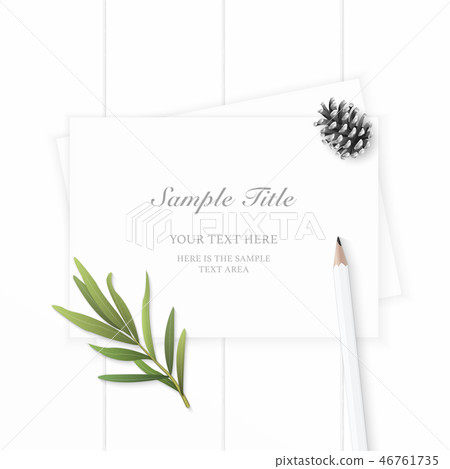 Flat lay top view elegant white paper composition Flat lay top view elegant white paper composition 46761735