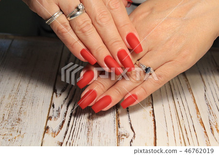 Amazing natural nails. Women's hands with clean manicure. Gel polish applied. 46762019
