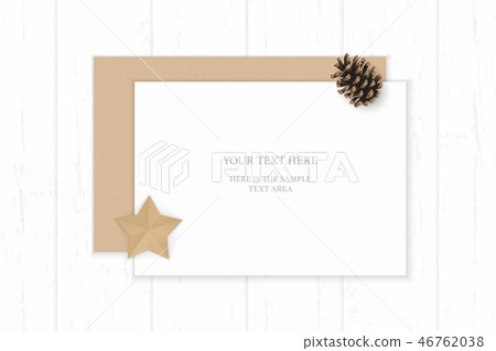 Flat lay top view elegant white paper composition Flat lay top view elegant white paper composition 46762038