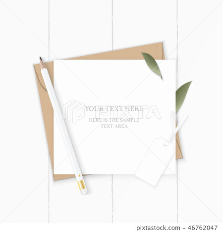 Flat lay top view elegant white paper composition - Stock Illustration ...