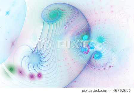 Beautiful color shape of a tornado spiral galaxy 46762695