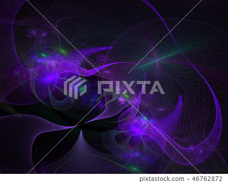 Wireframe tunnel fantasy illustration. Image art 46762872
