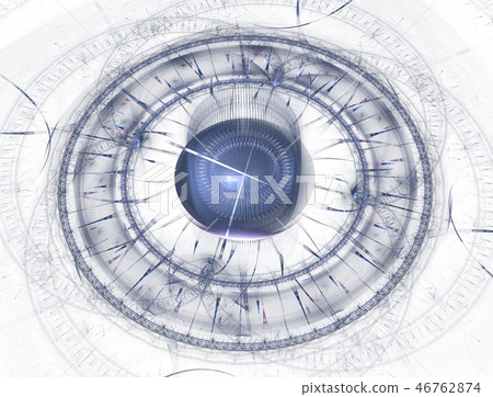 Futuristic modern clock watch abstract fractal 46762874
