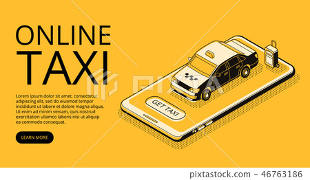 Delivery service app isometric illustration Delivery service app isometric illustration 46763186