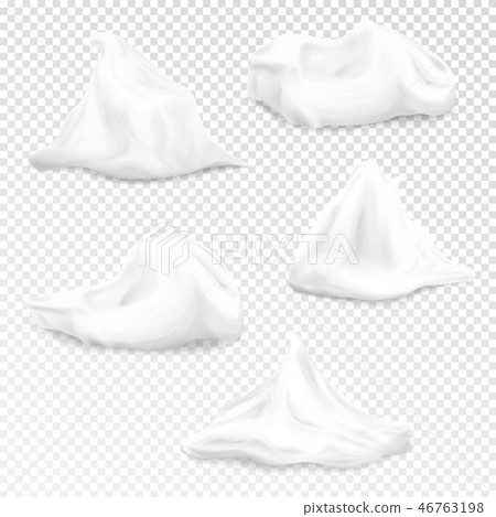 Cream shapes realistic illustration - Stock Illustration [46763198] - PIXTA