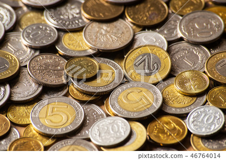 Polish money coins background 46764014