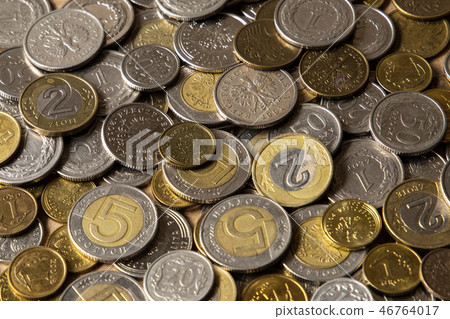 Polish money coins background 46764017