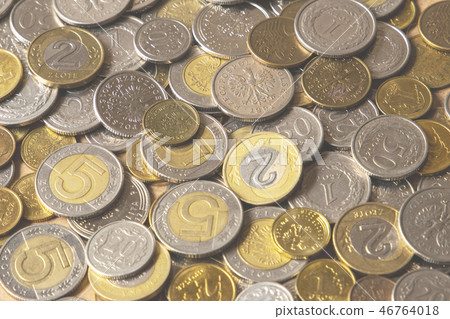 Polish money coins background 46764018