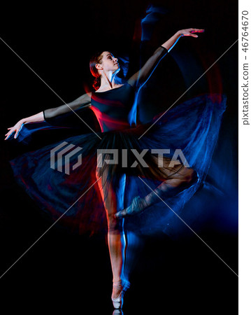 ballerina classical ballet dancer dancing woman isolated black b ballerina classical ballet dancer dancing woman isolated black b 46764670