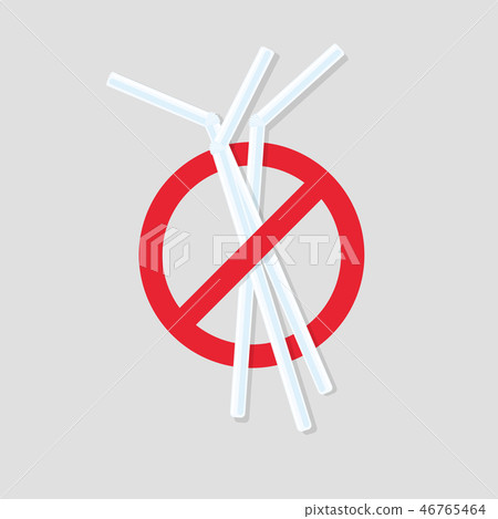 No plastic straws icon. No plastic straws icon. 46765464
