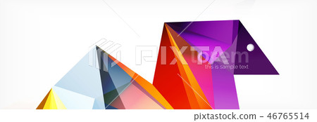 Modern geometric background. Poster template with polygonal elements 46765514
