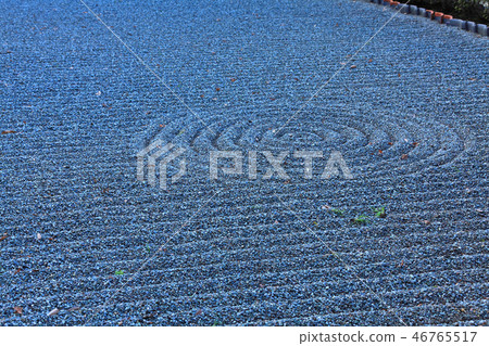 乾燥山水庭院的起波紋的沙子 46765517