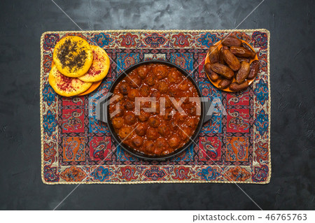 Moroccan Lamb Meatballs. Juicy lamb meatballs.  46765763