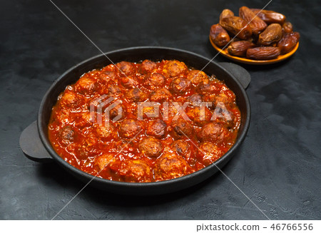 Moroccan Lamb Meatballs. Juicy lamb meatballs. Moroccan Lamb Meatballs. Juicy lamb meatballs. 46766556