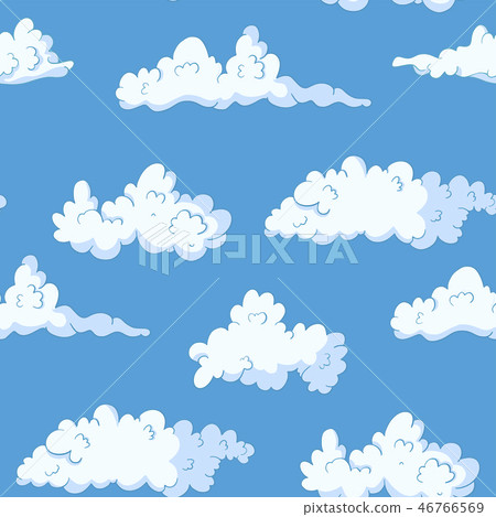 Cloud vector Seamless pattern. - Stock Illustration [46766569] - PIXTA