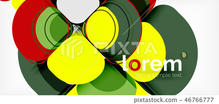 Abstract background - geometric multicolored round shapes composition. Trendy abstract layout Abstract background - geometric multicolored round shapes composition. Trendy abstract layout 46766777