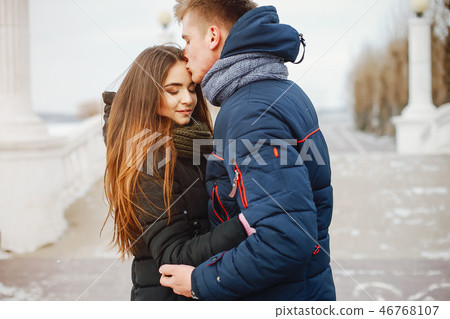couple in a park 46768107