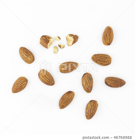 Almonds isolated on white background 46768988
