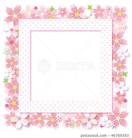 Cherry blossom frame photo frame Cherry blossom frame photo frame 46769383