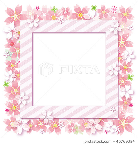 Cherry blossom frame photo frame Cherry blossom frame photo frame 46769384