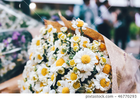 Colorful flower bouquet in vintage style. Colorful flower bouquet in vintage style. 46770293