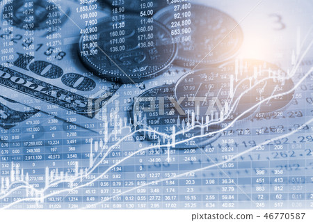 Stock market or forex trading graph and candlestic 46770587