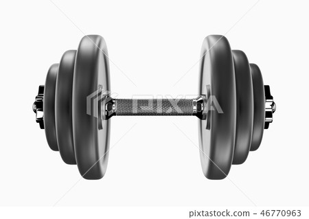 3D rendering of a dumbbell for sports. Bodybuilding equipment 46770963