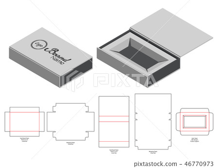Download Box Packaging Die Cut Template Design 3d Mock Up Stock Illustration 46770973 Pixta PSD Mockup Templates