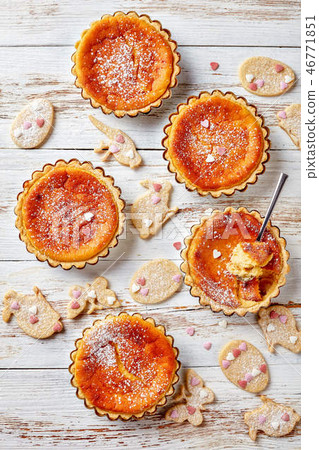 Swiss Easter Rice Tarts on a table 46771851