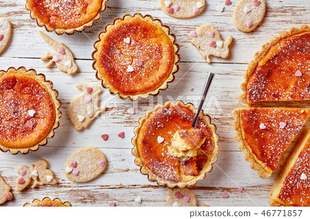 close-up of classic Swiss Easter Rice Tarts 46771857