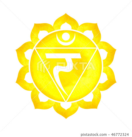 yellow chakra symbol solar plexus concept, flower yellow chakra symbol solar plexus concept, flower 46772324