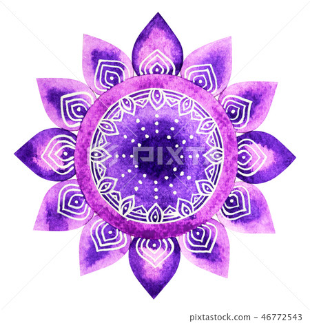 purple color chakra symbol crown concept, flower 46772543