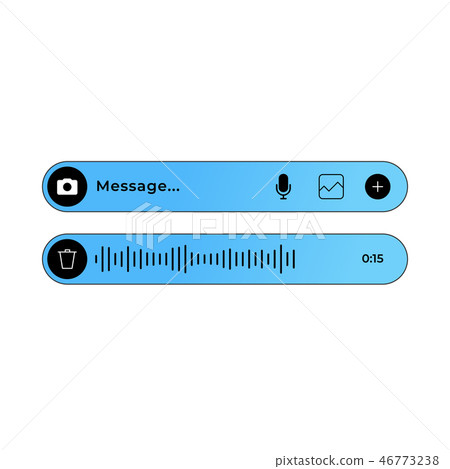 UI of audio and text message UI of audio and text message 46773238