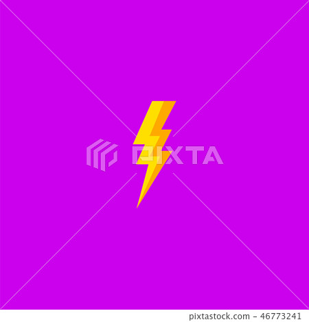 Flash and lightning icon. Flash and lightning icon. 46773241