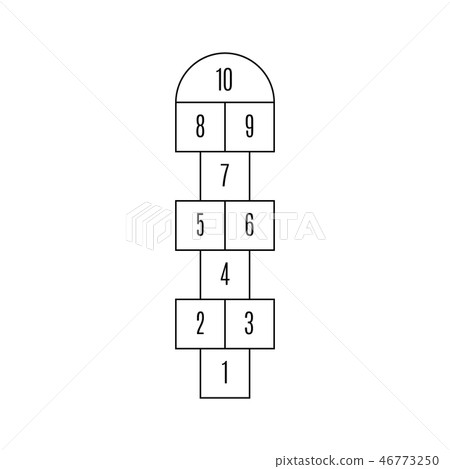 Hopscotch - active leisure game for kids fun. 46773250