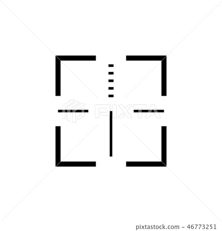 Military sniper rifle scope collimator sight icon.-插圖素材 [46773251 ...