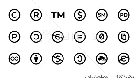 Licence and copyright sign set Licence and copyright sign set 46773262