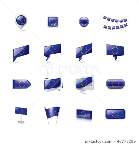European union flag, vector illustration on a white background 46773299