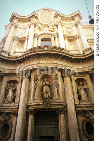 The church of San Carlo alle Quattro Fontane, church of Rome, by Francesco Borromini The church of San Carlo alle Quattro Fontane, church of Rome, by Francesco Borromini 46775002