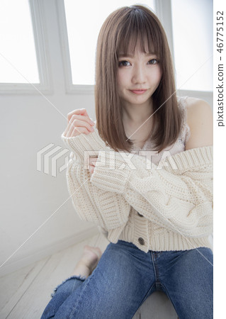 Straight hair Japanese hairstyle Straight hair Japanese hairstyle 46775152