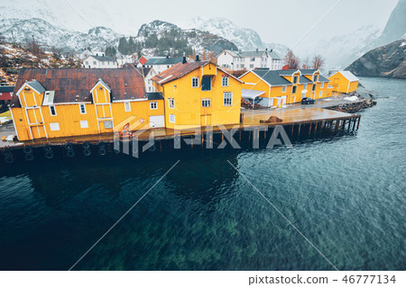 Nusfjord fishing village in Norway Nusfjord fishing village in Norway 46777134