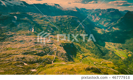 Geirangerfjord from Dalsnibba viewpoint, Norway Geirangerfjord from Dalsnibba viewpoint, Norway 46777918