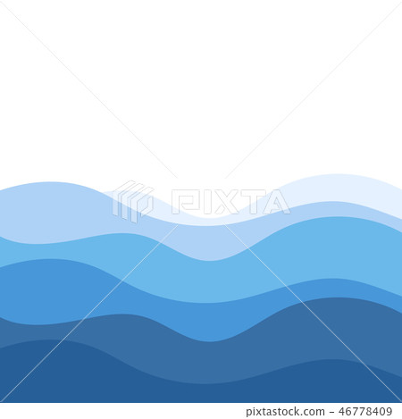 Blue wave concept abstract vector background 46778409