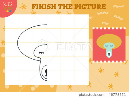 Copy and complete picture vector blank game 46778551
