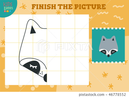 Copy and complete picture vector blank game 46778552