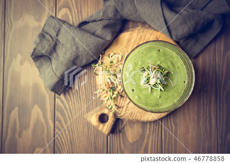 Healthy green smoothie 46778858