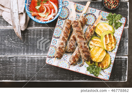 Minced meat kebab 46778862